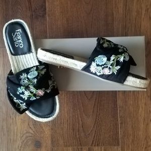 Franco Sarto Black Slides